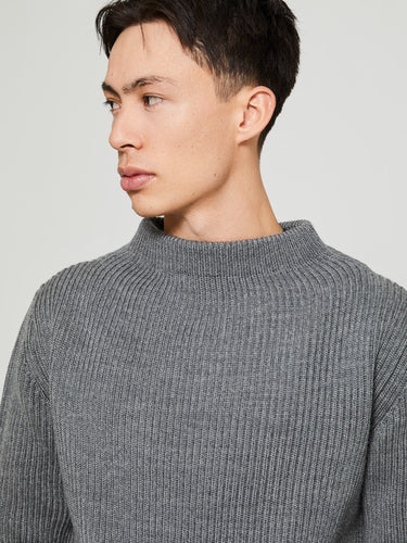 Andersen-Andersen - Navy Crewneck in Grey
