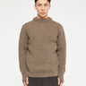 Andersen-Andersen - Navy Crewneck Knit in Natural Taupe