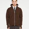 Andersen-Andersen - Navy Full Zip Pockets Knitwear in Natural Brown