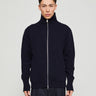 Andersen-Andersen - Navy Full Zip Pockets Knitwear in Navy Blue