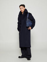 Andersen-Andersen - Navy Full Zip Pockets Knitwear in Navy Blue