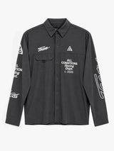 Nike - Nike ACG Aireez Men's Button-Up Long-Sleeve Graphic Top in Smoke Grey, White