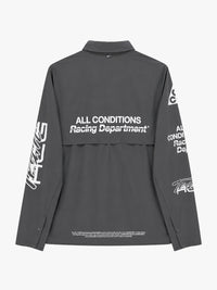 Nike - Nike ACG Aireez Men's Button-Up Long-Sleeve Graphic Top in Smoke Grey, White
