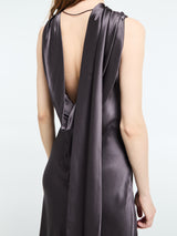 Acne Studios - Satin Dress in Graphite Grey