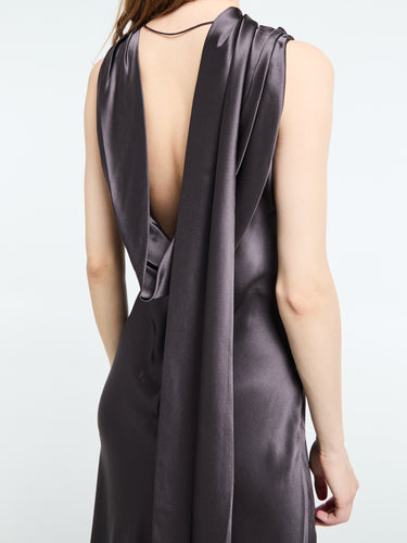 Acne Studios - Satin Dress in Graphite Grey