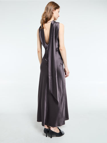Acne Studios - Satin Dress in Graphite Grey