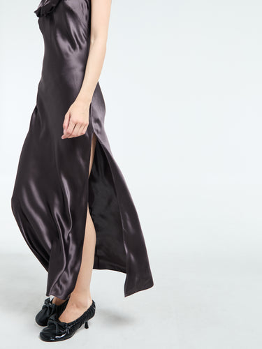 Acne Studios - Satin Dress in Graphite Grey