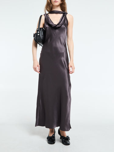 Acne Studios - Satin Dress in Graphite Grey