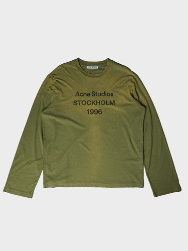 Acne Studios - Relaxed fit Logo T-shirt in Olive Green