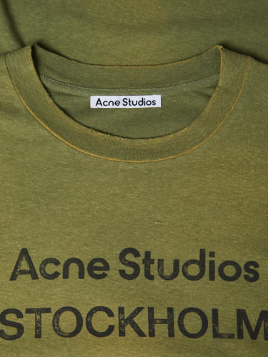 Acne Studios - Relaxed fit Logo T-shirt in Olive Green