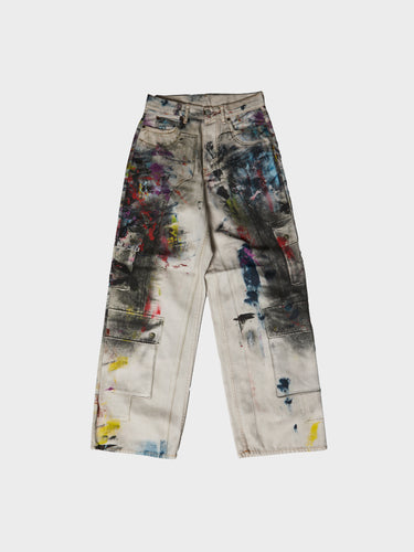 Acne Studios - Printed Jeans in White and Multi