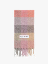 Acne Studios - Mohair Checked Scarf in Fuchsia, Lilac and Pink