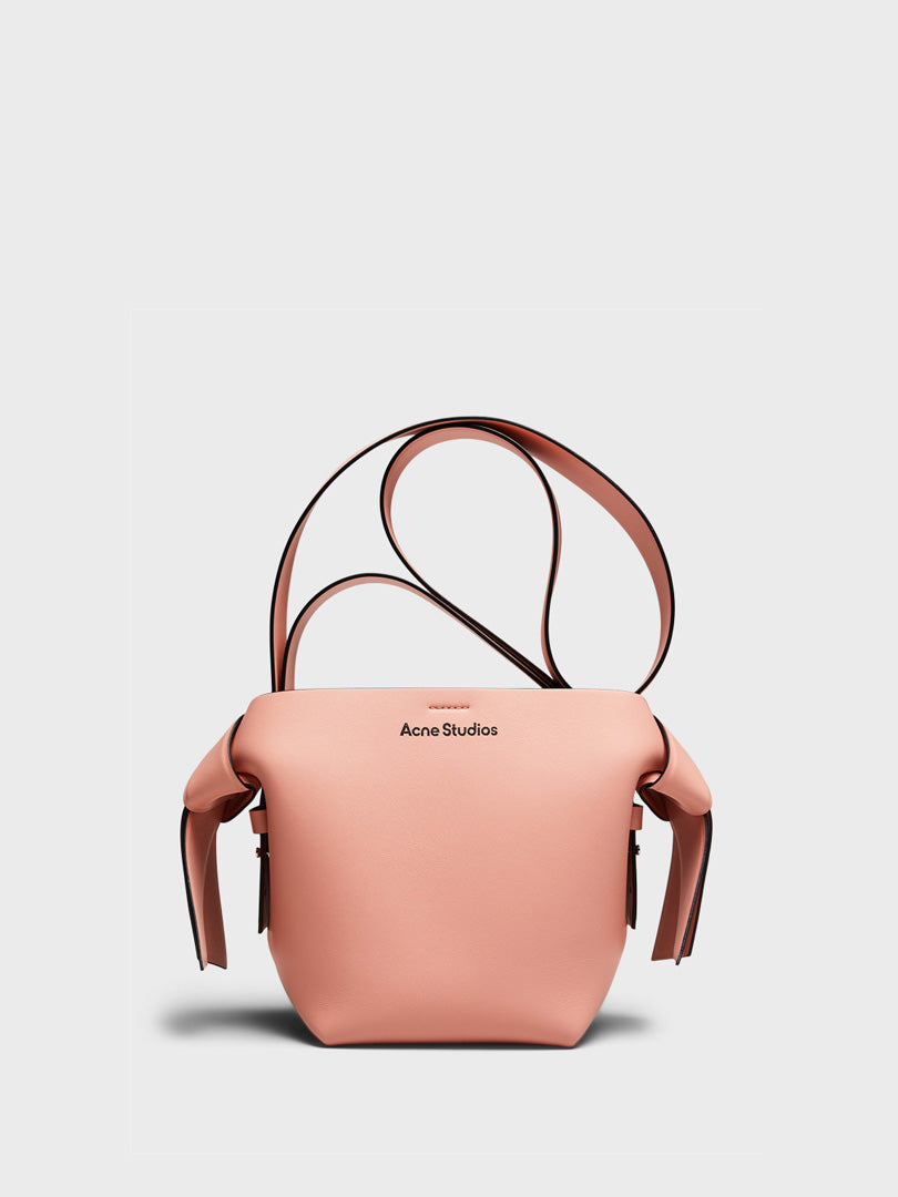 Acne Studios: Taupe & Pink Leather Shoulder Bag