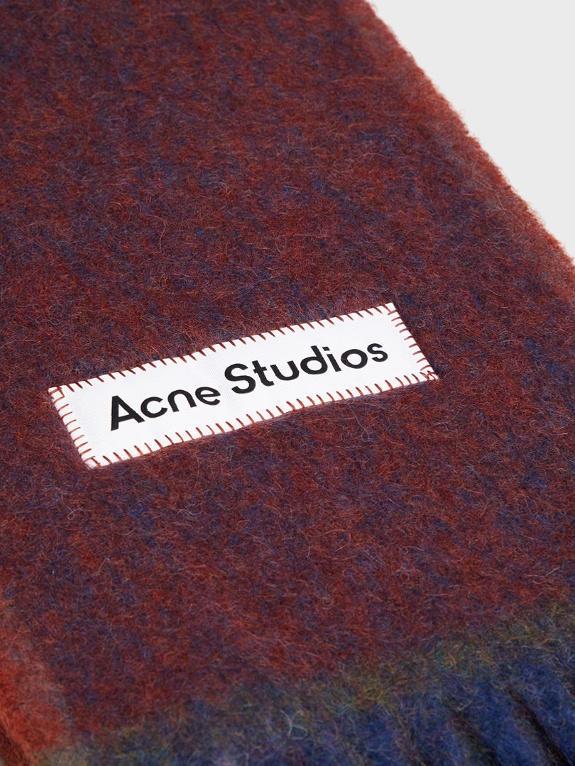 Solid Vally Scarf in Aubergine Blue