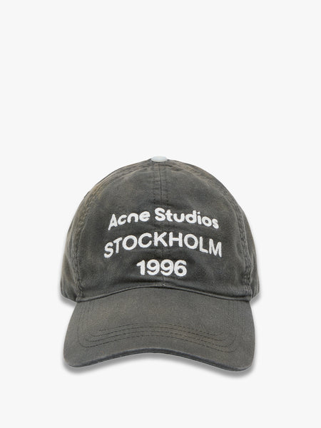 Acne Studios ロゴキャップSTOCKHOLM 1996 ダークグレー Acne Studios - Logo Cap in Faded Black – Stoy