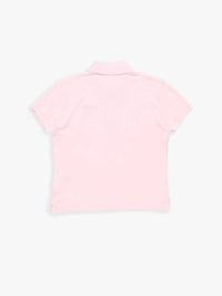 Acne Studios - Logo Polo T-shirt in Pale Pink