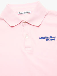 Acne Studios - Logo Polo T-shirt in Pale Pink