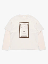Acne Studios - Layered Graphic T-shirt in Warm Beige