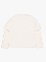 Acne Studios - Layered Graphic T-shirt in Warm Beige