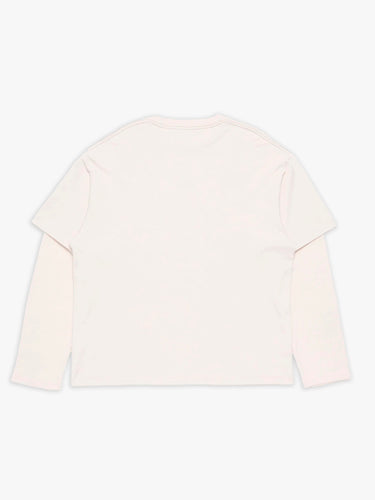 Acne Studios - Layered Graphic T-shirt in Warm Beige