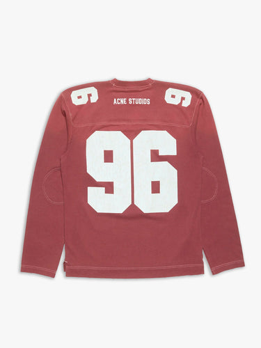 Acne Studios - Logo Jersey T-Shirt in Faded Red