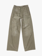 Acne Studios - Plott Peached Light Cotton Twill Pants in Dusty Green