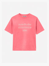 Acne Studios - Sprayed Logo T-shirt in Tango Pink