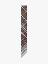 Acne Studios - Plaid Silk Scarf in Grey & Brown
