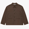 Acne Studios - Socho Faux Suede Shirt in Chocolate Brown
