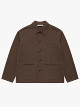 Acne Studios - Socho Faux Suede Shirt in Chocolate Brown