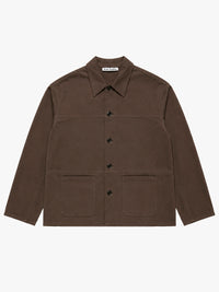Acne Studios - Socho Faux Suede Shirt in Chocolate Brown