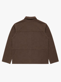 Acne Studios - Socho Faux Suede Shirt in Chocolate Brown