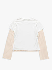 Acne Studios - Layered Mesh T shirt in Off-White