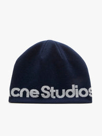 Acne Studios - Kort Sport Beanie in Navy/White