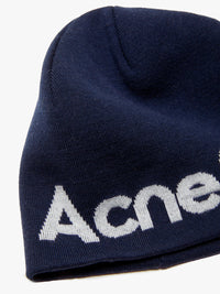 Acne Studios - Kort Sport Beanie in Navy/White