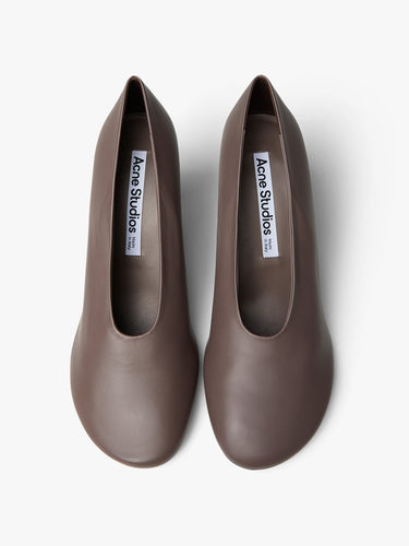 Acne Studios - Leather Pump in Earthy Brown