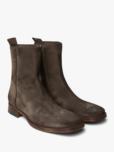 Acne Studios - Suede Ankle Boots in Taupe Grey
