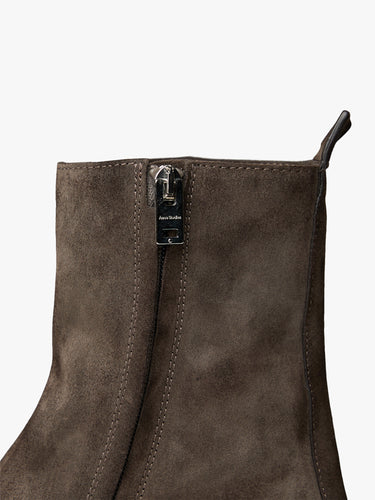 Acne Studios - Suede Ankle Boots in Taupe Grey