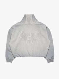Acne Studios - Fleece Sweatshirt with Logo in Grey Melange