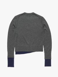 Acne Studios - Double-Layered Cardigan in Dark Grey Multi