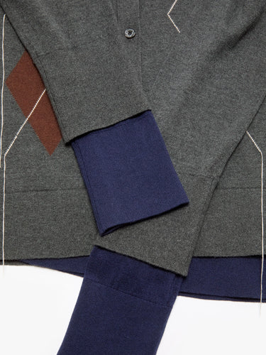 Acne Studios - Rw-Wn-Knit000102 in Dark Grey/Multi