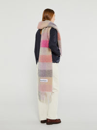 Acne Studios - Mohair Checked Scarf in Fuchsia, Lilac and Pink
