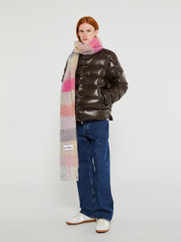 Acne Studios - Mohair Checked Scarf in Fuchsia, Lilac and Pink