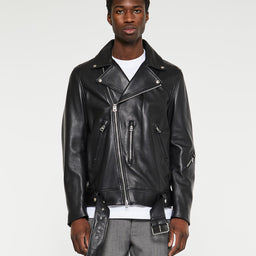 Acne Studios - Leather Biker Jacket in Black