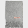 Acne Studios - Narrow Fringe Wool Scarf in Light Grey Melange