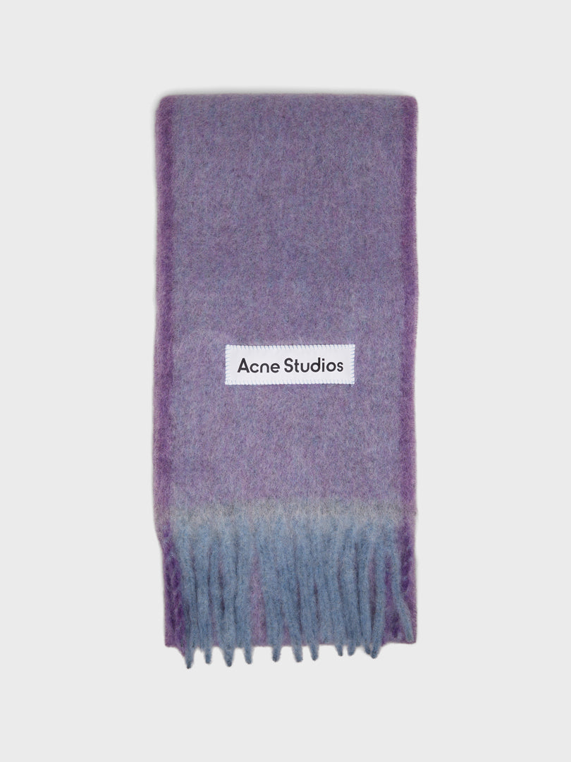 Acne - Mohair Checked Scarf in Lavender Purple – stoy