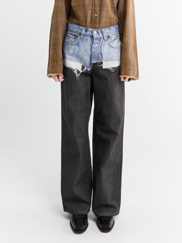 Acne Studios - 981 U TLO Pinstripe Pants in Blue and Black