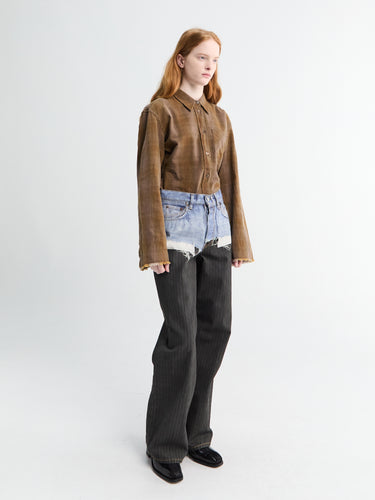 Acne Studios - 981 U TLO Pinstripe Pants in Blue and Black