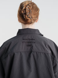 Acne Studios - Nylon Logo Jacket in Steel Grey