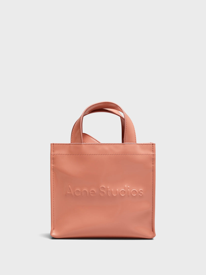Logo Mini Shoulder Tote Bag in Salmon Pink